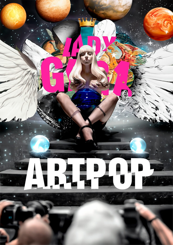 Affiche Artpop réalisée à l'aide de l'IA Adobe